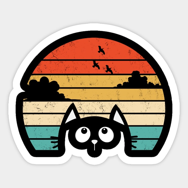 Retro cat Sticker by jerranne